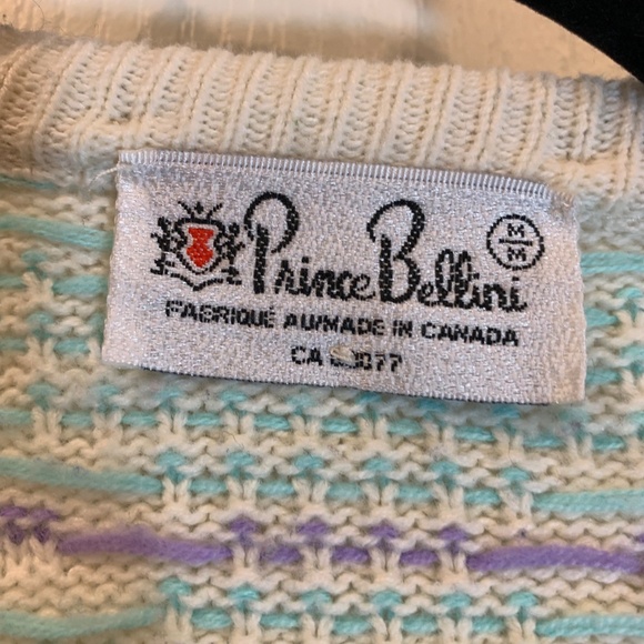 Prince Bellini – Men’s Vintage Knit Sweater 90s, Size Medium - Picture 3 of 3